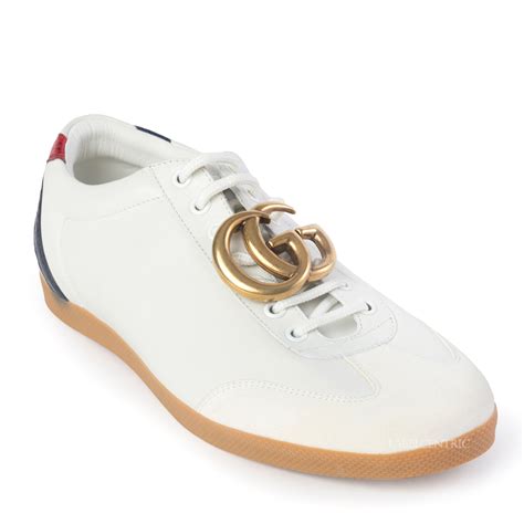 gucci bambi gg leather low-top sneaker|Gucci embossed leather low top.